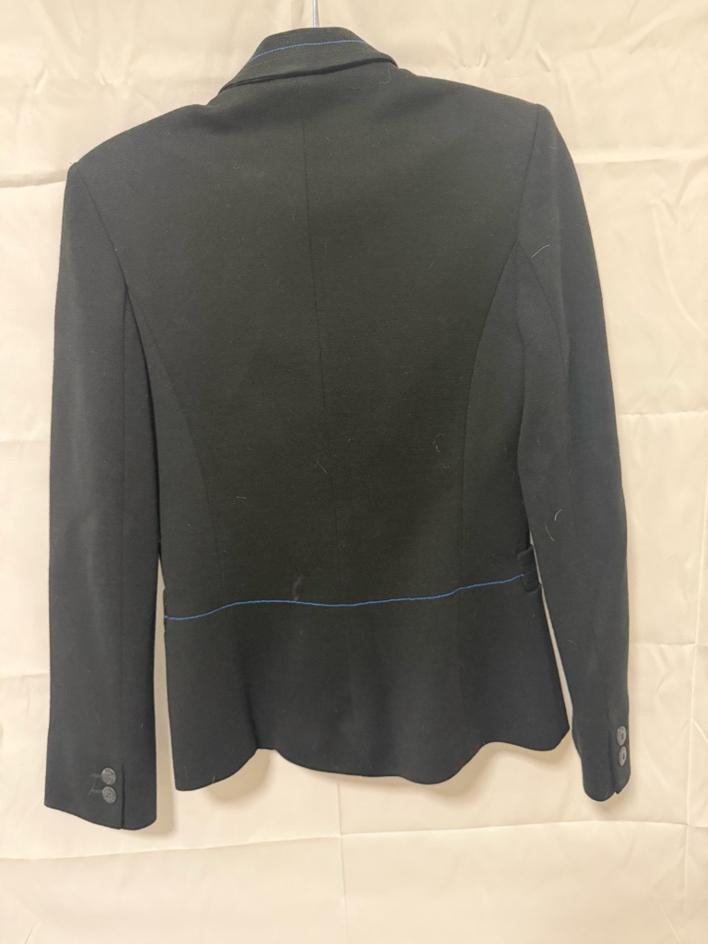Versace Jeans Collection Black Double-Breasted Blazer with Blue Trim - Picture 6 of 6
